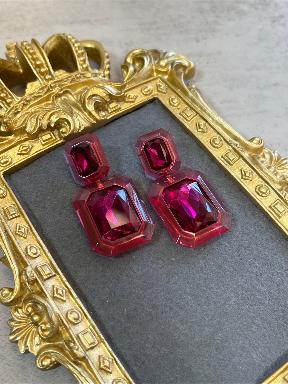 J. Crew Pink Faceted Drop Earrings - Make a Statement